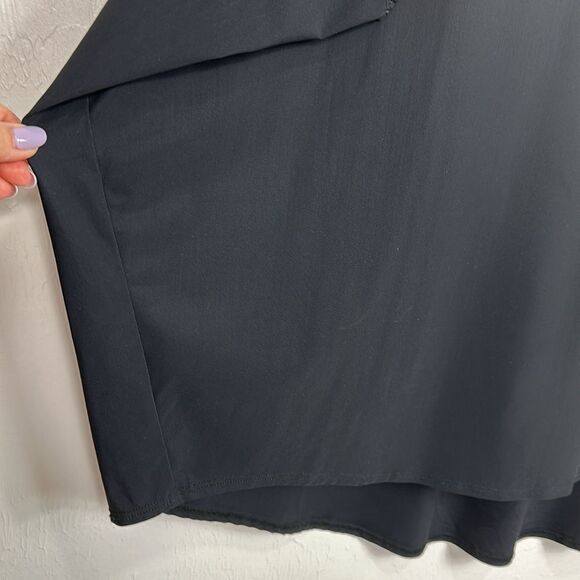 Bryn Walker Satin Black Elbow Length Dolman Sleeve Cowl Neck Top Size S - Picture 3 of 10